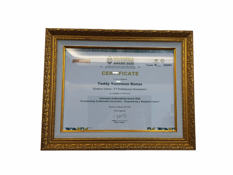 Sertifikasi Indonesia Susntainability Award 2025 Accelarating Sustainable Innovation Empowering a Resilient Future